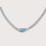 Collar Bella Plateado Aqua