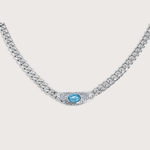 Collar Bella Plateado Aqua