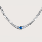 Collar Bella Plateado Azul