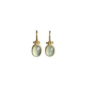 Pendientes Vintage en Piedra Lunar Verde