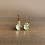 Pendientes Vintage en Piedra Lunar Verde