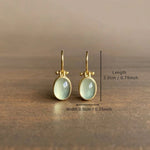 Pendientes Vintage en Piedra Lunar Verde