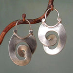 Pendientes en Espiral Color Plata Vintage