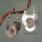 Pendientes en Espiral Color Plata Vintage