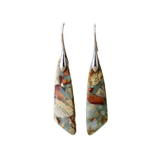 Charm - Pendientes en Piedra Natural Vintage