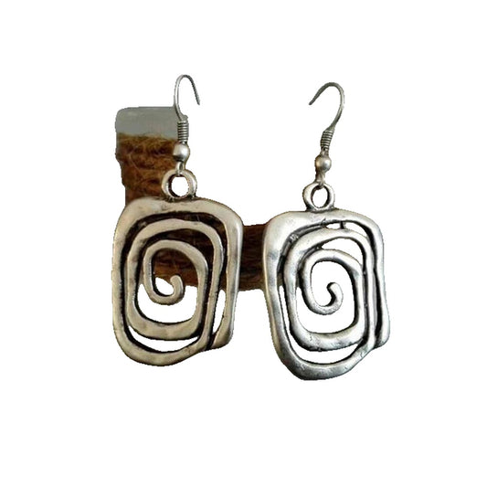 Pendientes Boho en Espiral Color Plata