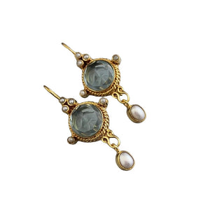 Pendientes Vintage en Perlas Merena