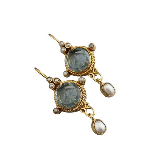 Pendientes Vintage en Perlas Merena