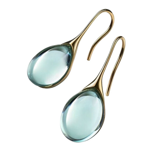 Pendientes en Forma de Gota Color Oro y Plata