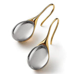 Pendientes en Forma de Gota Color Oro y Plata