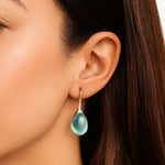 Pendientes en Forma de Gota Color Oro y Plata