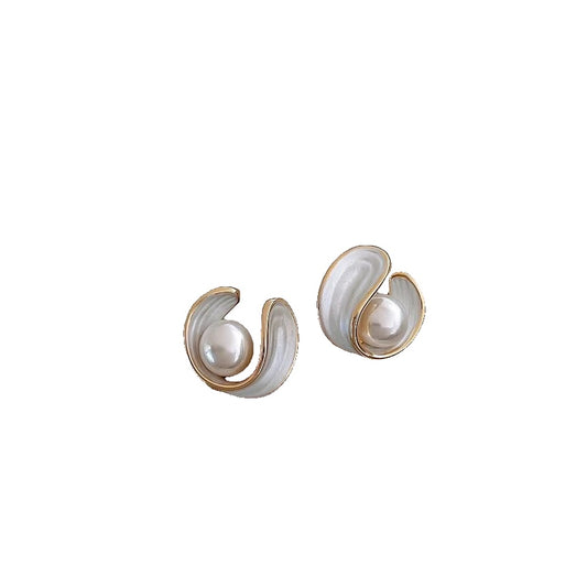 Pendientes Antoinette Luxe en Ópalo Blanco