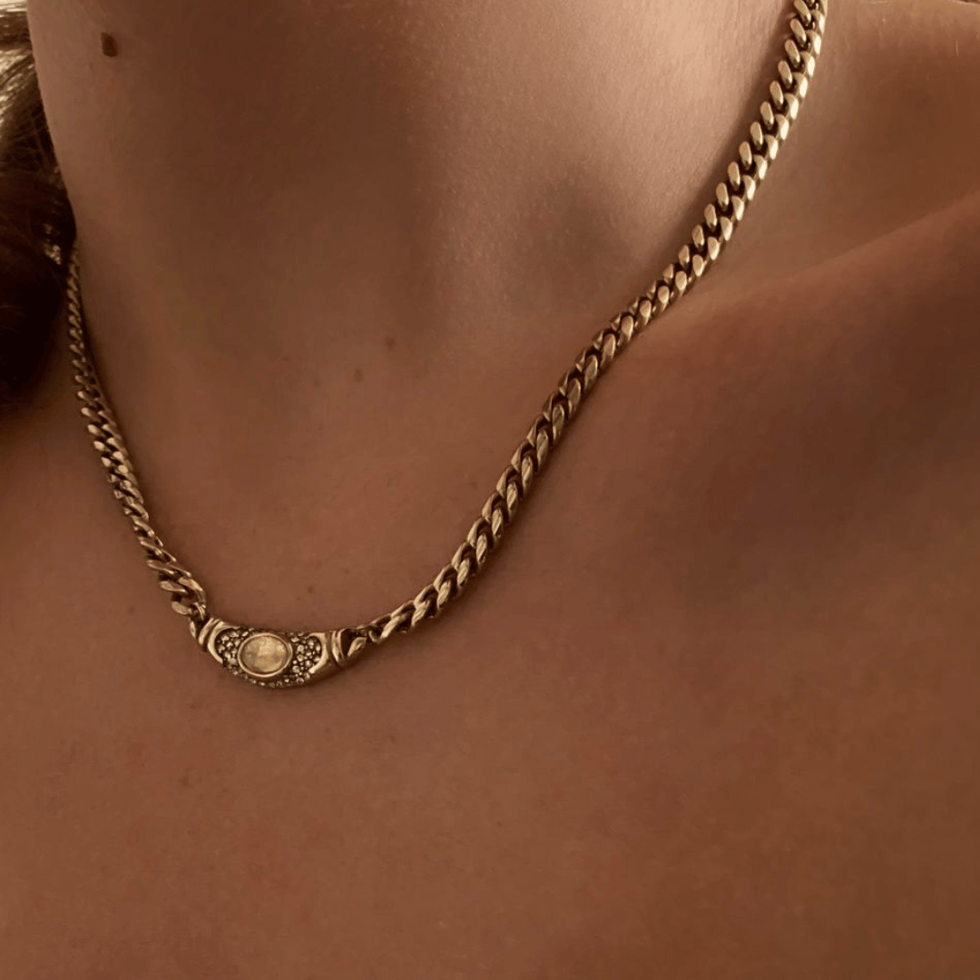 Collar Bella Dorado Blanco