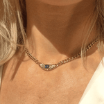 Collar Bella Dorado Azul