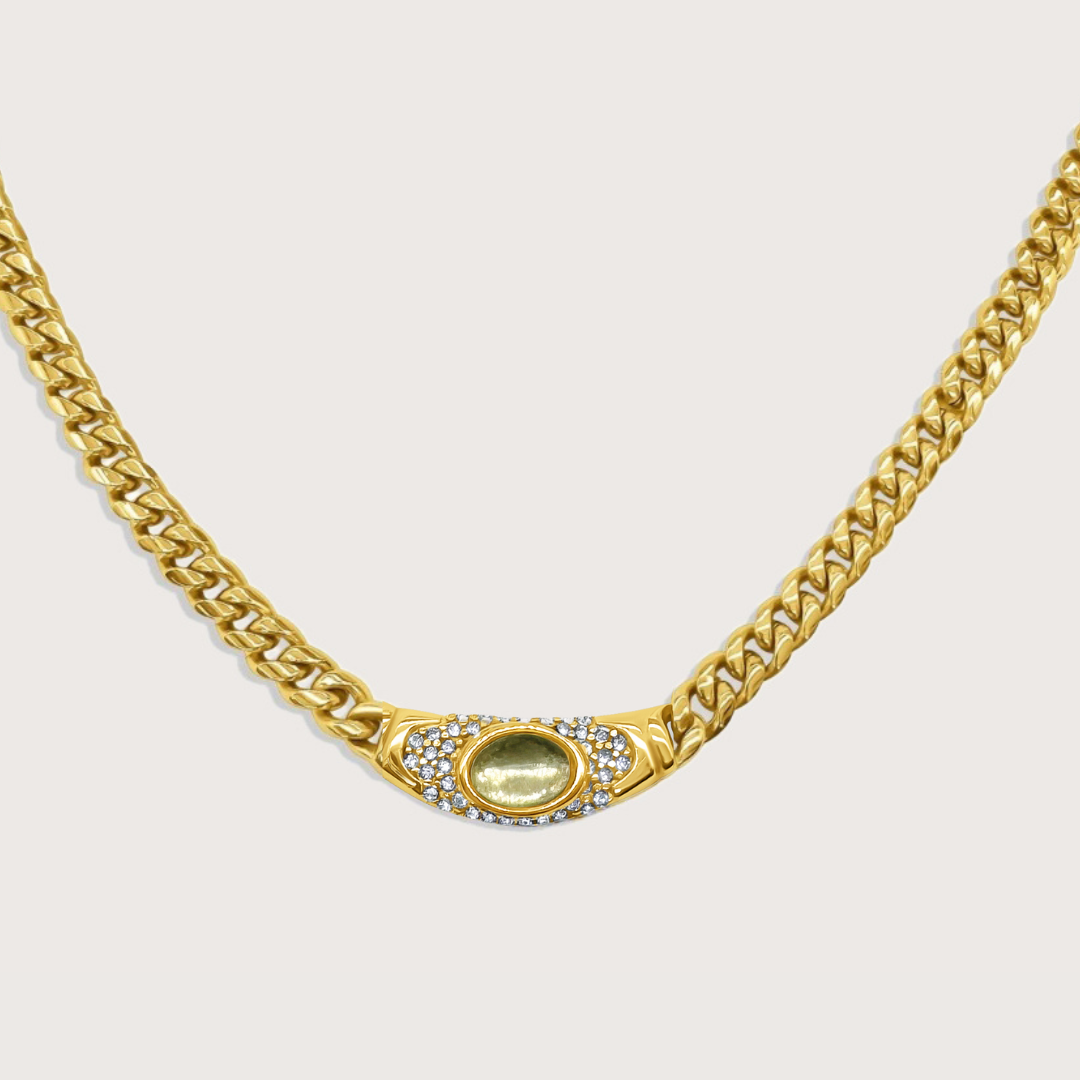 Collar Bella Dorado Blanco
