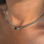 Collar Bella Plateado Negro