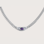 Collar Bella Plateado Amatista