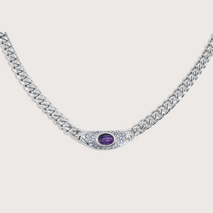 Collar Bella Plateado Amatista