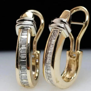 Pendientes Vintage Color Oro y Diamantes