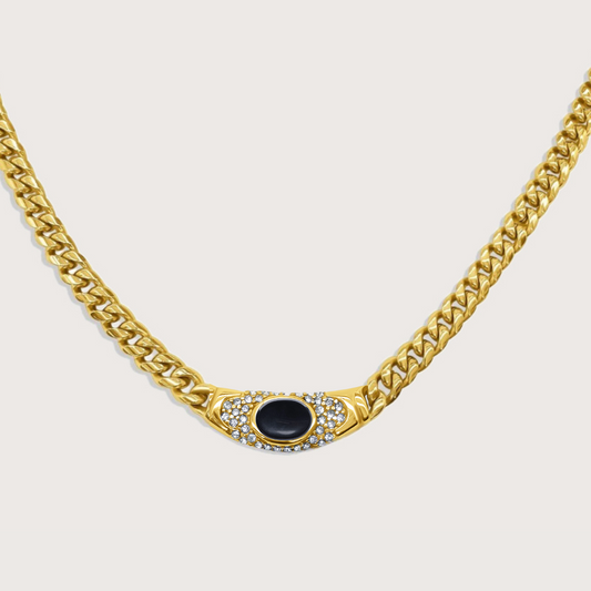 Collar Bella Dorado Negro