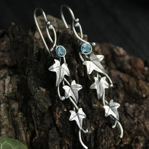 Pendientes Elfos de Cristal Azul