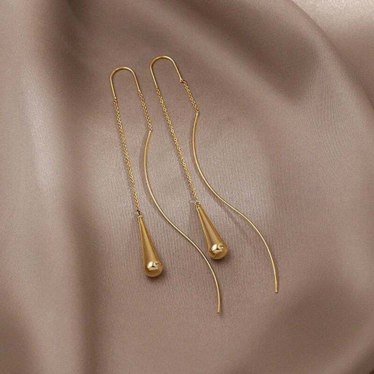 Pendientes con Flecos en Forma de Gota
