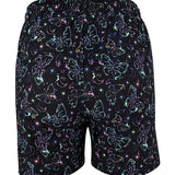 Shorts jogger con mariposas de neón