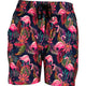 Shorts deportivos con flamencos tropicales