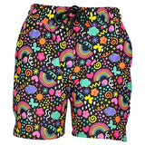 Shorts deportivos sobre el arcoíris