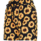 Shorts deportivos con diseño de girasol Sunshine