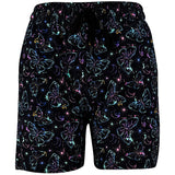 Shorts jogger con mariposas de neón
