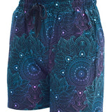 Shorts deportivos con mandala de medianoche