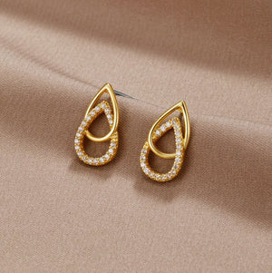 Pendientes de Cadena en Forma de Gota Lin
