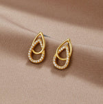 Pendientes de Cadena en Forma de Gota Lin