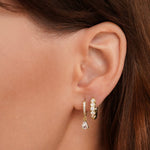 Pendientes en Cristal Color Oro Premium