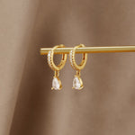 Pendientes en Cristal Color Oro Premium