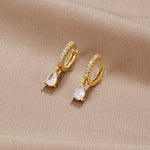 Pendientes en Cristal Color Oro Premium