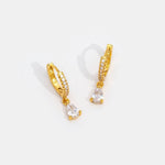 Pendientes en Cristal Color Oro Premium